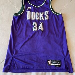 Nike Bucks Purple ANTETUKOUNMPO basketball Jersey